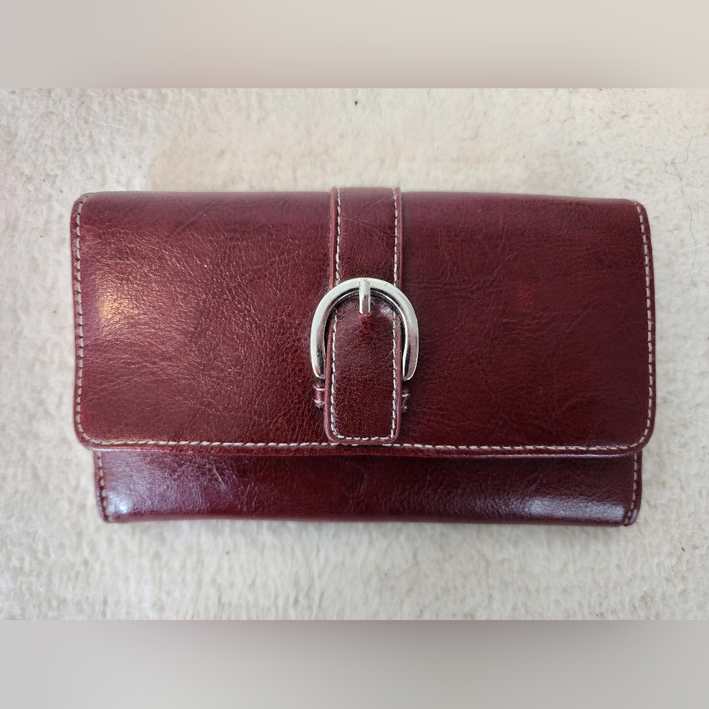 EUC White Stag wallet With license slot tag